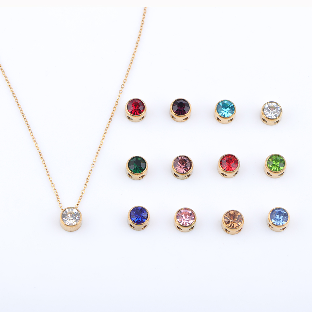 Stainless Steel 12 Birthstones - огляд і ціна Birth Flower Necklace