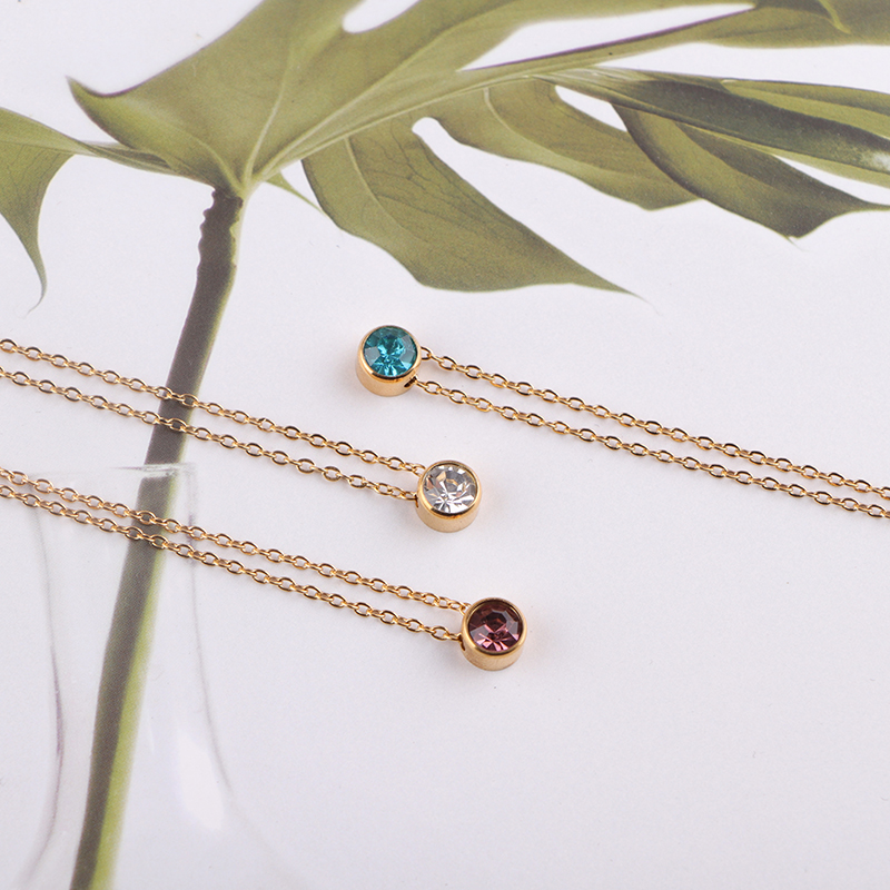 Stainless Steel 12 Birthstones - огляд і ціна Birth Flower Necklace