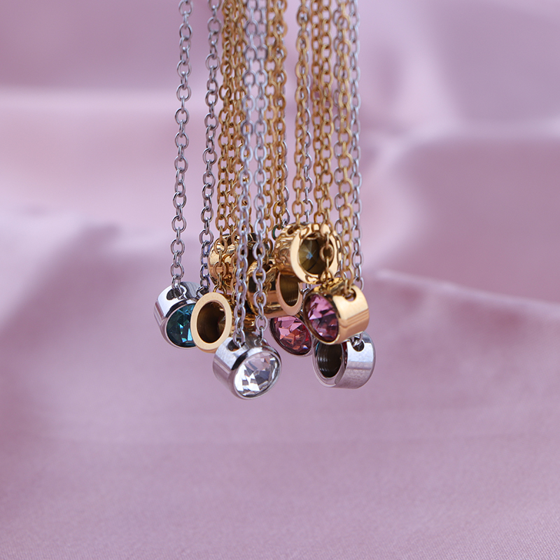 Stainless Steel 12 Birthstones - огляд і ціна Birth Flower Necklace