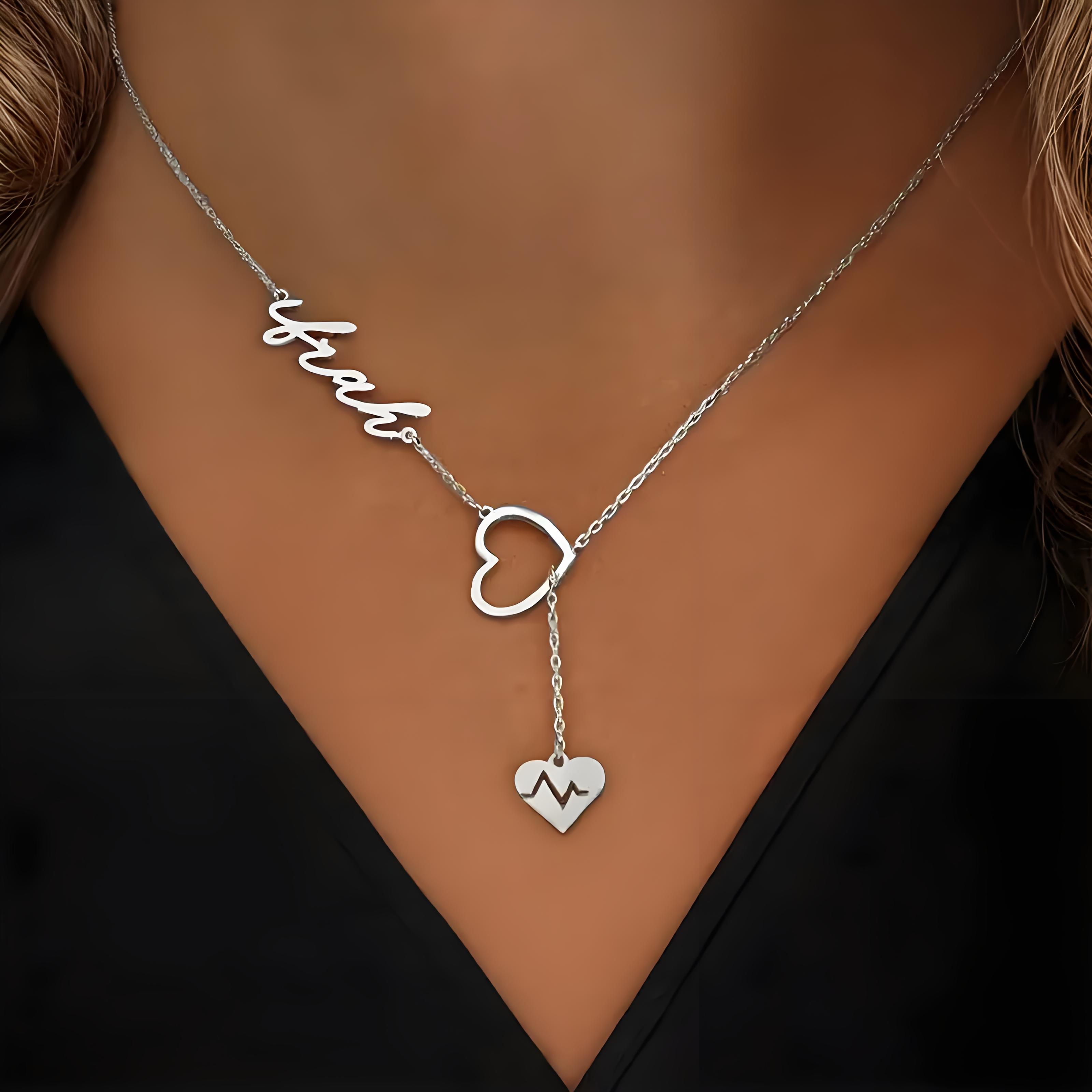 Personalized Couple Heartbeat  - огляд і ціна Birth Flower Necklace